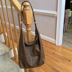 Hobo genuine leather chocolate brown slouch purse